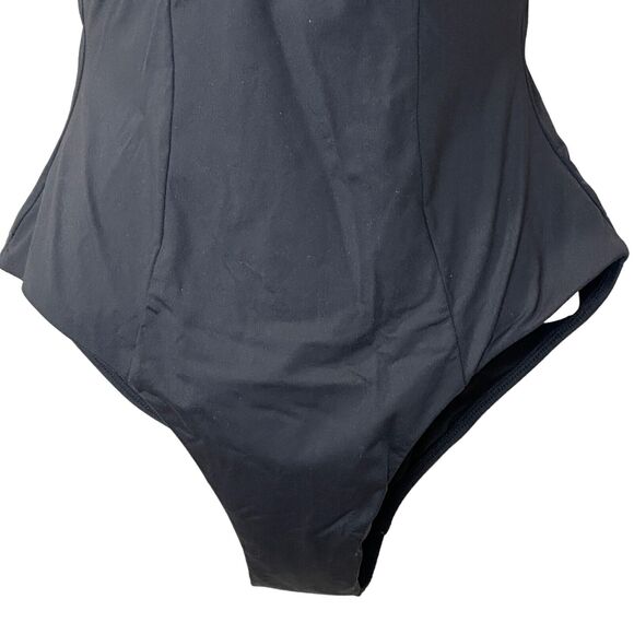 Sea Level Basket-Weave Multiway Straps One Piece Swimsuit Black Women 6 NWOT - Picture 8 of 11